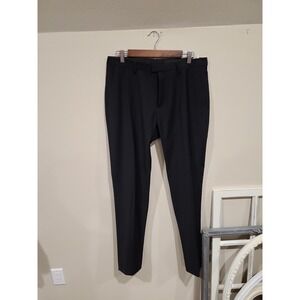 Zara Wool‎ blend Suit trousers, slacks, black Mens Size 32x33 Flat front